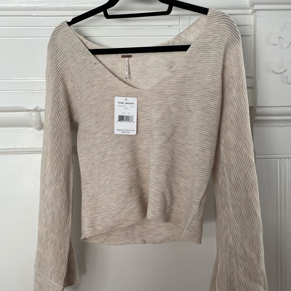 Free people bell sleeved sweater or top